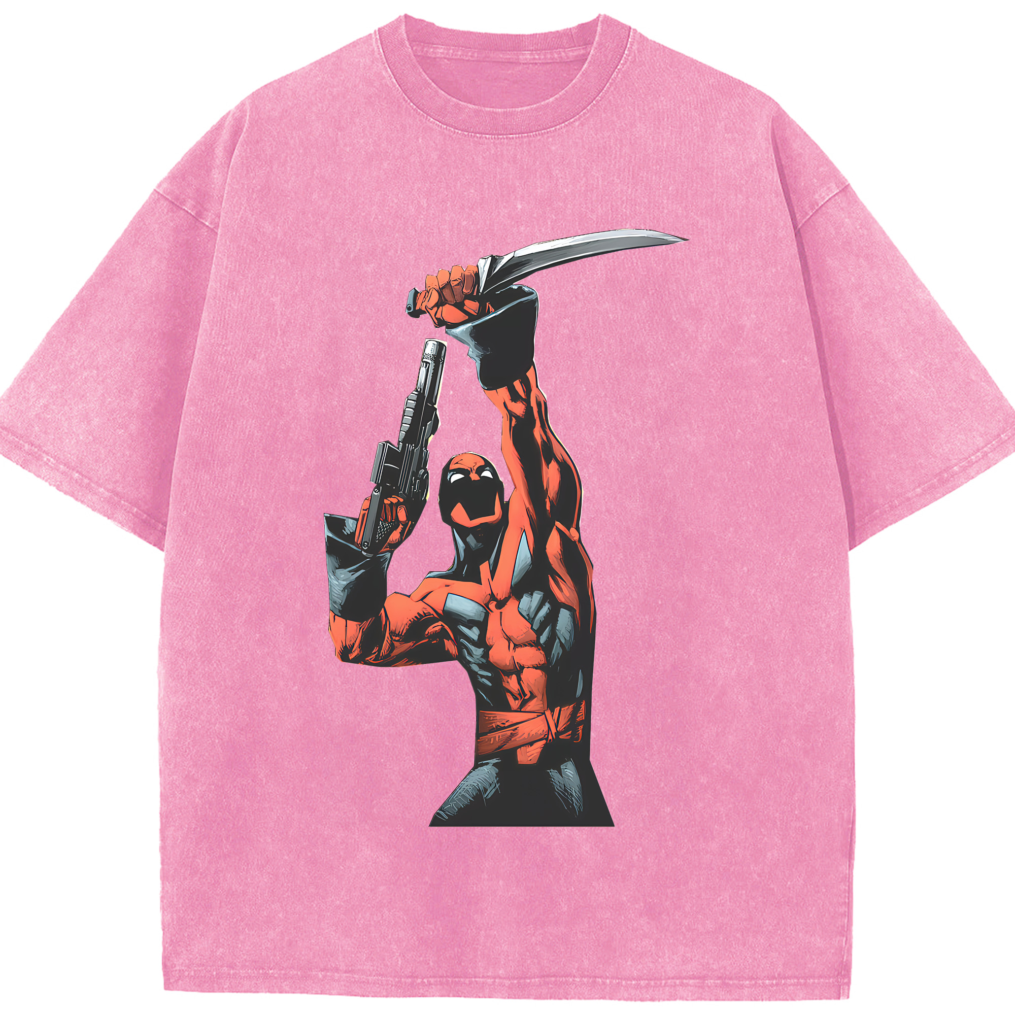 （画像用） Deadpool デッドプール 綿100% ヴィンテージ風 半袖Tシャツ（フロントプリント）